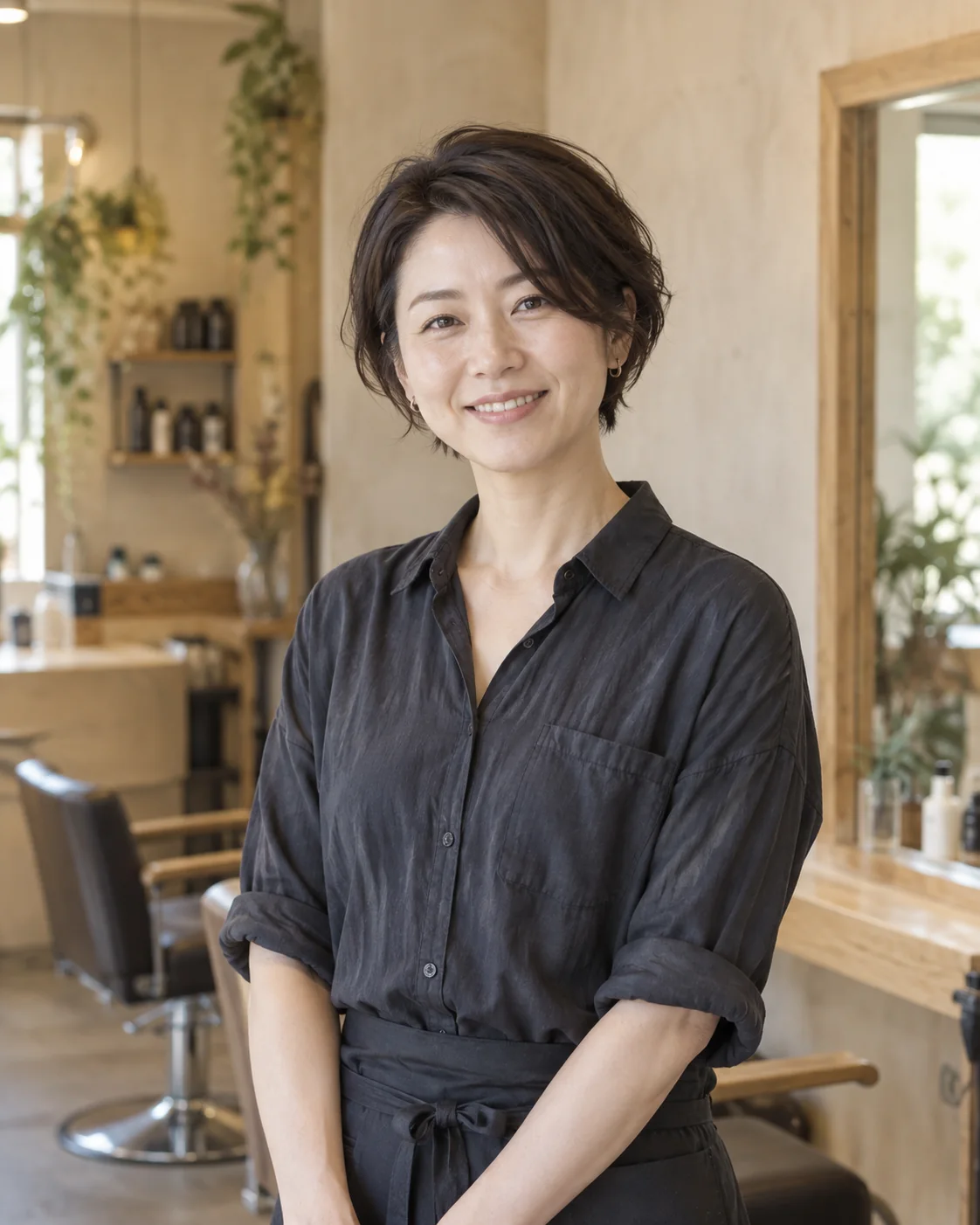 架空のスタイリストのAI生成ポートレート。